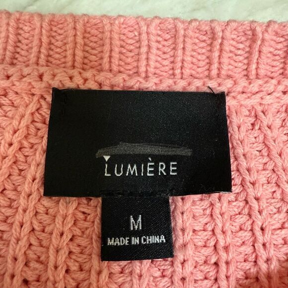 Lumiere cotton blend color block sweater size M - Picture 4 of 7